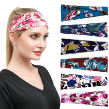 Cintas elásticas para el pelo para mujer, accesorios para el cabello, Bandage para correr, diademas con estampado Retro a la moda, diademas anchas para correr 2024 - compra barato