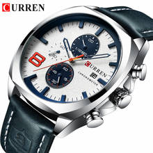 Top CURREN Brand Luxury Men Watches Quartz Military Mens Leather Watches Business Men's WristWatch Waterproof Date Sport Clock 2024 - buy cheap