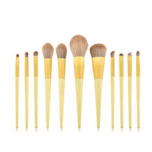 Newest 11pcs Unicorn Makeup Brushes Set Yellow High Quanlity Foundation  Face Power Eye Beauty Cosmetic Tool Pincel de maquilla 2024 - buy cheap