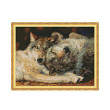 Wolf 4 cross stitch kit aida 14ct 11ct count print canvas cross stitches   needlework embroidery DIY handmade 2024 - buy cheap