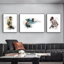 Canvas Prints Painting Abstract Sportman Wall Art Watercolour Figure Poster Decorative Picture for Live Room Home Decor Cuadros 2024 - buy cheap