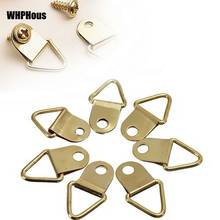 100pcs Triangle D-Ring Hanging Oil Painting Mirror Frame Hanger Photo Wall Hook Brass Picture Wall Mount Hanger Hook Ring 2024 - buy cheap