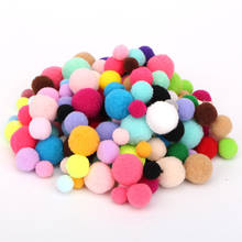 100Pcs Size 8-30mm Mixed Woolen Pompoms Decoration Crafts Fluffy  Plush DIY Dolls Handmade For Diy Home Decor Sewing Supplies 2024 - buy cheap