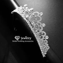 CC Women Crown Wedding Hair Accessories Bridal Headband Engagement Jewelry Heart Shape Romantic Tiaras and Crowns Party HS62 2024 - buy cheap