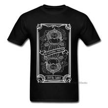 Cryptid-Camiseta de la serie Tarot para hombre, camisa de monstruo plano, 100% algodón, ropa elegante, negra, envío directo 2024 - compra barato