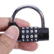 4 Digital Password Safety Lock Wide Shackle Combination Padlock 4 Letters Code Lock Door Lock Suitcase Cabinet Luggage Bike 2024 - buy cheap