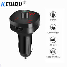 Kebidu-cargador rápido USB 4.1A para coche, transmisor de FM AUX, inalámbrico, Bluetooth, Kit de manos libres, teléfono, enchufe de cigarrillo, tarjeta TF 2024 - compra barato