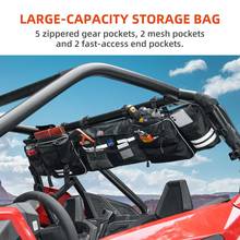 Black Quad Gear UTV Large Roll Cage Organizer Storage Bag for Polaris RZR Ranger for Can-am maverick Commander for Yamaha 2024 - buy cheap