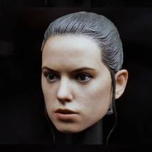 1/6 SW Daisy Ridley Head Sculpt Black Hair Head Carving for 12 Inches Female Soldier Action Figure Body 2024 - buy cheap