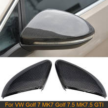 Car Rearview Mirror Covers Caps For Volkswagen Golf 7 MK7 VII Golf 7.5 Golf MK7.5 GTI 2014-2018 Side Mirror Covers Carbon Fiber 2024 - buy cheap