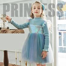 Vestido infantil feminino de aniversário e princesa, nova roupa para festas, casamento, lindo, primavera, 2020 2024 - compre barato