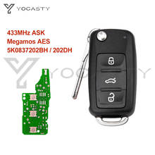YOCASTY Original Shape MQB Remote Key For VW Caddy Jetta Sharan Scirocco Polo Transporter Beetle Tiguan 5K0837202BH 5K0837202DH 2024 - buy cheap