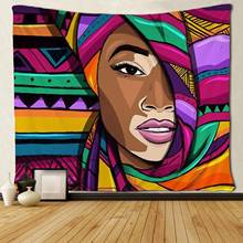 Африканские американские женщины гобелены стены искусства хиппи спальни гостиной общежития 2024 - купить недорого