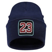 Gorros de punto con estampado de letras 23 para mujer, gorro cálido, informal, deportivo, Para exteriores, transpirable 2024 - compra barato