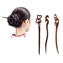 1 pc handmade chopstick hairpin sândalo esculpido vara de cabelo feminino estilo retro ferramentas estilo de cabelo moda acessórios para o cabelo 2024 - compre barato