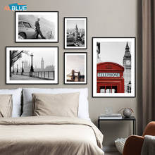 Póster Vintage de Arquitectura de Londres, cuadro del Big Ben, puente de la torre, lienzo, cuadro de teléfono, arte impreso, Actor británico, decoración de pared 2024 - compra barato