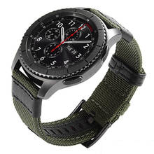 Correa de lona de nailon para Samsung Galaxy Watch, pulsera de 20mm, 22mm, 3/46mm/42mm/Active 2/Gear S3, Huawei watch GT/2/2e/Pro 2024 - compra barato