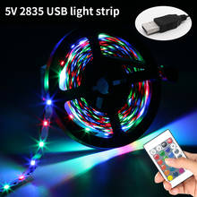 USB Светодиодная лента 2835 RGB, гибкая светодиодная ламсветильник DC5V RGB, сменные цвета, подсветильник для телевизора, Декор 2024 - купить недорого