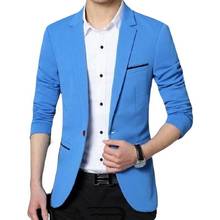 Blazer masculino xadrez de algodão, casaco slim de linho, blazer masculino com um botão, roupa externa plus size m-5xl 2024 - compre barato