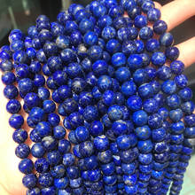 NEW 3A Natural Stone Lapis Lazuli Round Loose Beads 15" Strand 4 6 8 10 12MM Pick Size DIY Necklace Bracelet DIY Charm bracelets 2024 - buy cheap