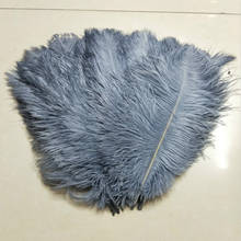 50pcs/lot gray ostrich feather 25-30 cm / 10 -12 inches plumages splendid ostrich feather for wedding decorations plume 2024 - buy cheap