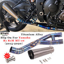 Tubo de enlace medio de aleación de titanio modificado, silenciador de Escape para Yamaha R1, YZF, R1, MT10, años 2015 a 2020 2024 - compra barato