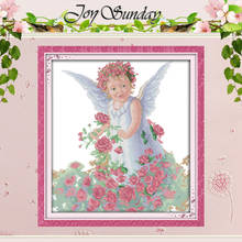 Rose Angel Patterns Counted Cross Stitch 11CT 14CT Cross Stitch Sets Wholesale Chinese Cross-stitch Kits Embroidery Needlework 2024 - buy cheap