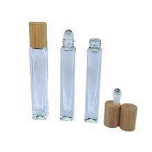10ml Roller Bottle Parfume Bottle Refillable Essential Oil Case Bamboo Lid Aromatherapy Glass Vial Perfume Roll On Travel Bottle 2024 - buy cheap