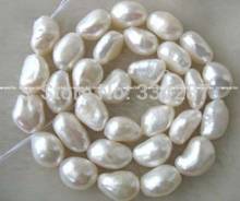 Free Shipping   15" white baroque freshwater pearl 2024 - buy cheap