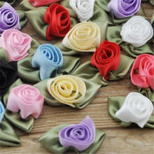 20pcs Fancy Satin Ribbon Rose Flower DIY craft/Wedding/Appliques/doll Mix A157 2024 - buy cheap