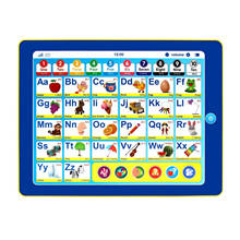 Brinquedo eletrônico de aprendizagem, tablet interativo com toque e aprendizado de palavras, alfabeto, números, música e cores, brinquedo educacional 2024 - compre barato