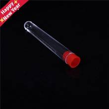 10Pcs 16x100mm Clear Plastic Test Tubes With Caps Lab Round Bottle Tubes Laboratory Tools 2024 - buy cheap