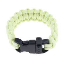 Outdoor Survival Luminous   Bracelet Whistle Buckle 7 Strand Core 2024 - buy cheap