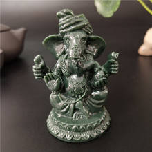 Ganesha Buddha Statue Elephant God Sculpture Man-made Jade Stone Figurines Ganesh Buddha Ornaments For Home Garden Decoration 2024 - buy cheap