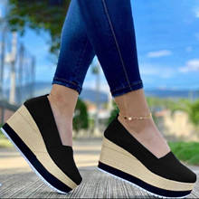 Women's Fashion shoes Casual Closed Toe Platforms Wedges Pumps Slip On High Heel Female sneaker Spring Summer Single Shoes #40 2024 - buy cheap