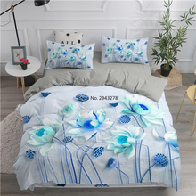 Flor 3d impressão digital conjunto de cama com fronha luxo microfibra lótus tulipa flor árvores caso para roupas cama nórdico 2024 - compre barato
