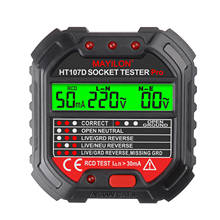 MAYILON Socket Tester Voltage Display 6 Kinds Indicator Lights 90~250V Socket Testers Phase Polarity Leakage Detector Detecting 2024 - buy cheap