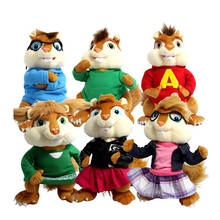 Alvin e os chipmunks mouse animais brinquedo de pelúcia filme boneca bonito dos desenhos animados brinquedo de pelúcia para o bebê crianças presentes de natal 2024 - compre barato