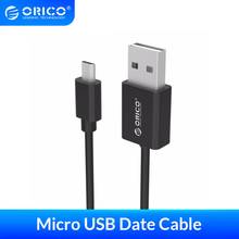 USB кабель ORICO 0,5 м/0,8 м/1 м, USB 2,0 А к Micro-B Кабель для передачи данных для Samsung Xiaomi LG Tablet Android мобильный телефон USB зарядное устройство 2024 - купить недорого