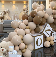 90pcs Coffee Brown Balloons Garland Arch Metal Gold Double Apricot Globos Birthday Wedding Baby Shower Anniversary Party Decor 2024 - buy cheap