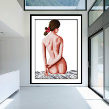 Figura de baño de belleza Sexy, kit de punto de cruz, serie de personajes de arte corporal, 14ct, 11ct, costura hecha a mano, pintura para decoración del hogar 2024 - compra barato