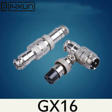 Conector gx16 para aviação, conjunto com soquete fêmea, diâmetro 16mm, para montagem no chassi 2024 - compre barato