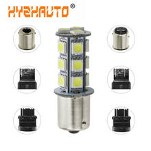 HYZHAUTO BA15S BAY15D 7443 3156 3157 7440 LED Bulbs White Car Brake Signal Reverse Backup Lamp 1156 1157 T20 T25 5050 18-SMD 12V 2024 - buy cheap