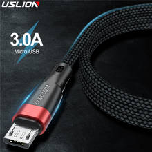 USLION 3A Быстрая зарядка Micro USB Данные кабельного USB кабель провод для Samsung S6 Xiaomi Redmi Android Microusb быстрый заряд кабеля 2024 - купить недорого
