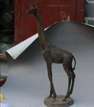 20" Old Ancient Chinese Bronze Deer Giraffes Animal Sculpture Statue Art Deco 2024 - buy cheap