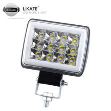 Lk estroboscópio 12v 24v, flash de fábrica âmbar azul e branco, atacado, funcionando ip67 36w, luz de trabalho 2024 - compre barato