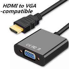 1080P HDMI-совместимый с VGA кабель преобразователь цифровой аналоговый HD HD-MI Male к VGA Famale адаптер для ПК проектора ноутбука 2024 - купить недорого