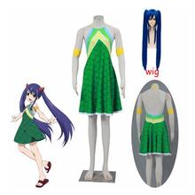 Anime Fairy Tail Wendy Marvell Cosplay Costumes Green Dress for Women Girls Halloween Party Christmas Dragonscale Costume Wig 2024 - buy cheap