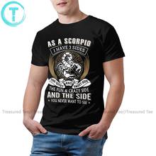 Camiseta escorpião eu tenho 3 lados, camiseta masculina de manga curta fofa clássica 2024 - compre barato