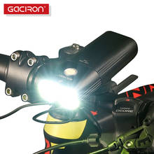 Gaciron-luz led para guidão de bicicleta recarregável, 1600 lm, luz de led, banco de potência, controle de fio inteligente, 5000mah 2024 - compre barato